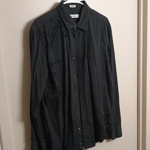 Calvin Klein Black Button-Up Shirt